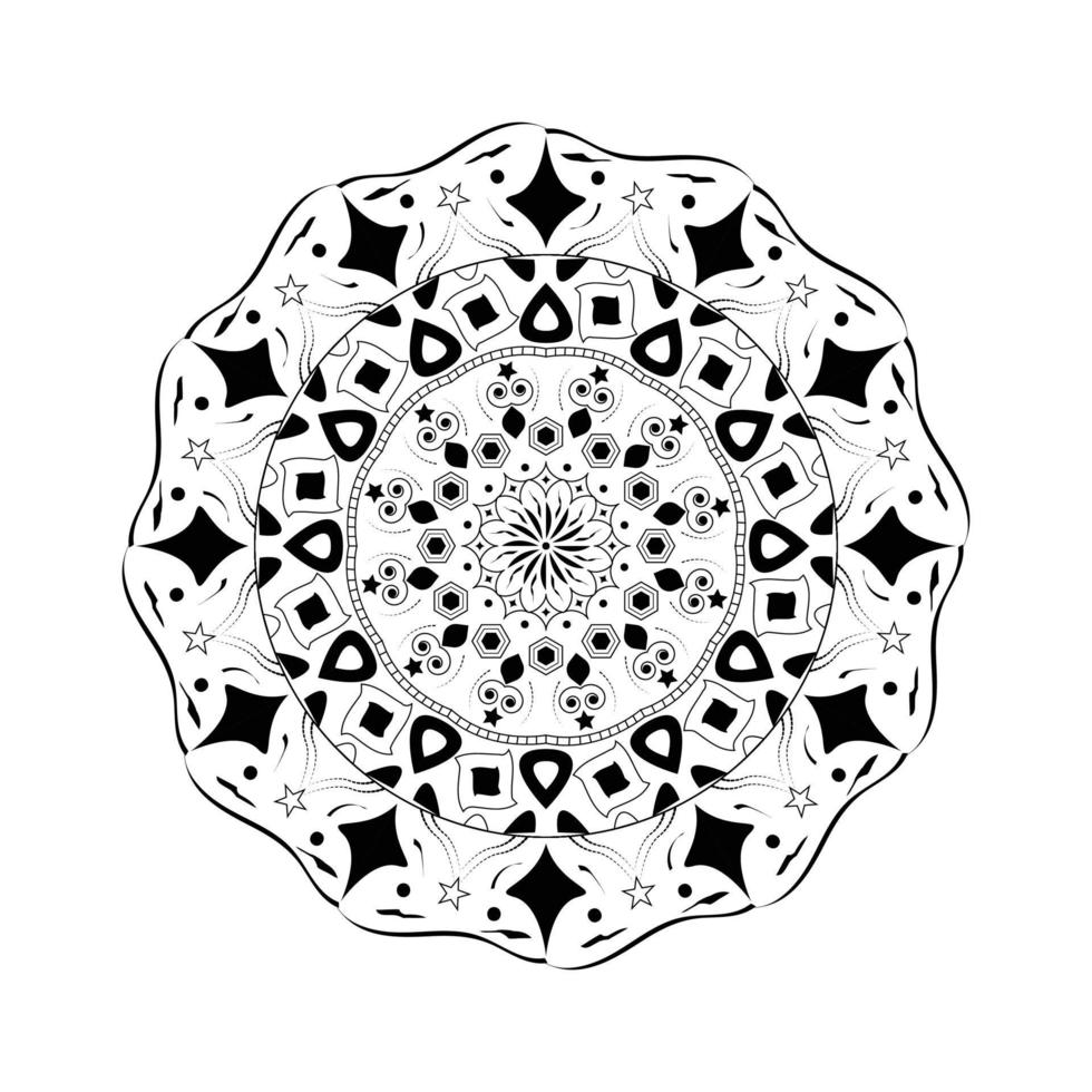 mandala para colorear libro. adornos redondos decorativos. patrón de adorno redondo. elementos decorativos vintage fondo dibujado a mano. islam, árabe, indio, otomano. vector de logotipos de yoga.