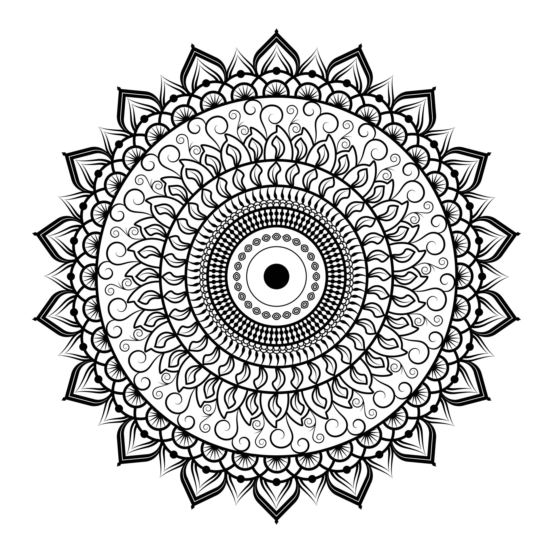 Circular pattern in form of mandala with flower for Henna Mehndi tattoo  decoration Decorative ornament in ethnic oriental style Coloring book pag  Stock Vector Image  Art  Alamy