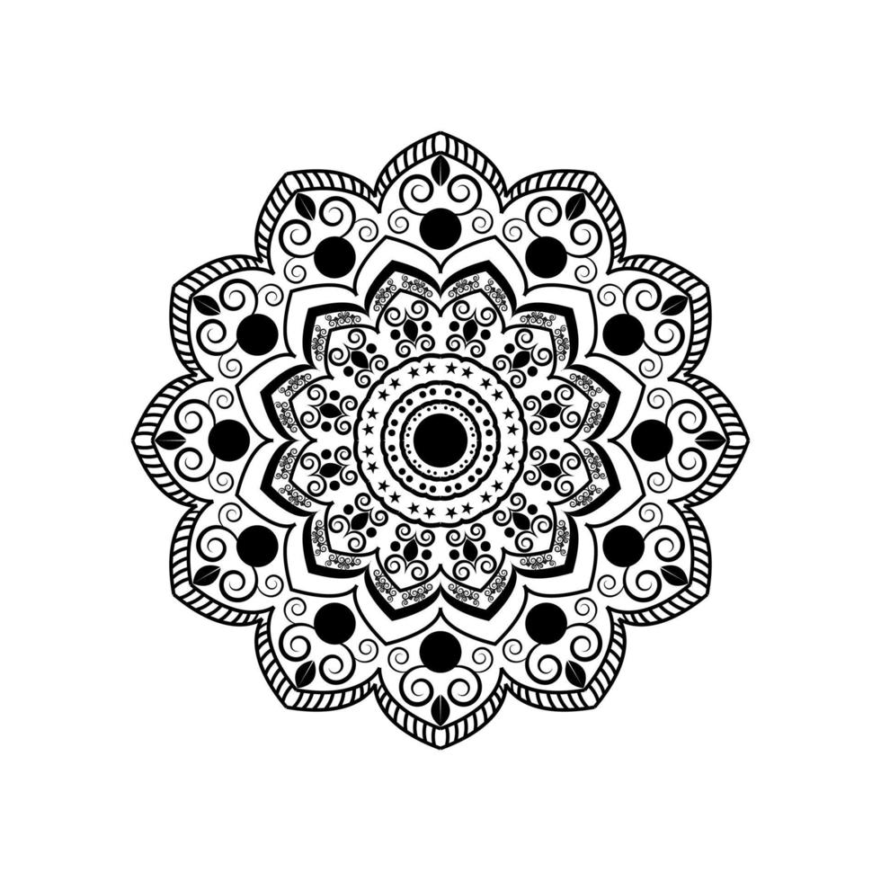Vector Mandala Pattern, Henna Tattoo Style. Islam, Arabic, Pakistan, Turkish, Indian, Vector illustration EPS10