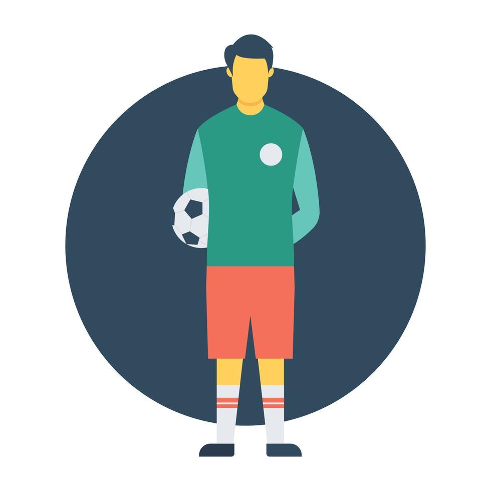 conceptos de futbolista vector