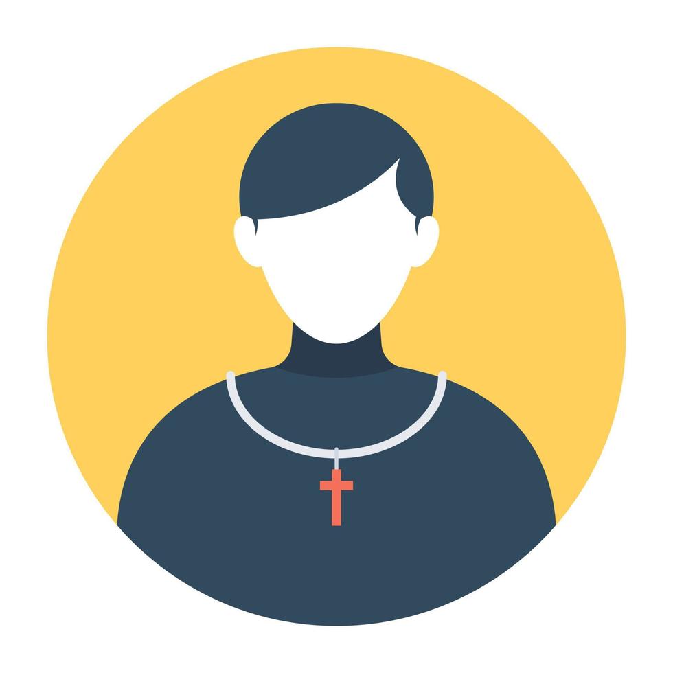 Trendy Priest Concepts vector