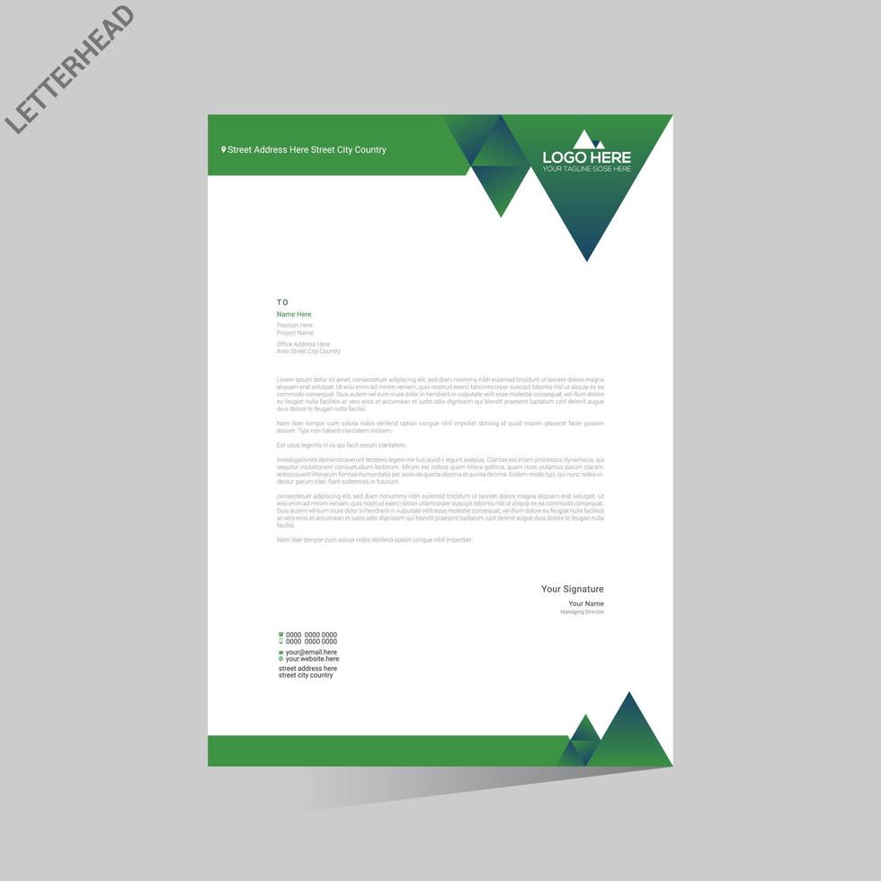 vector letterhead design for any company use