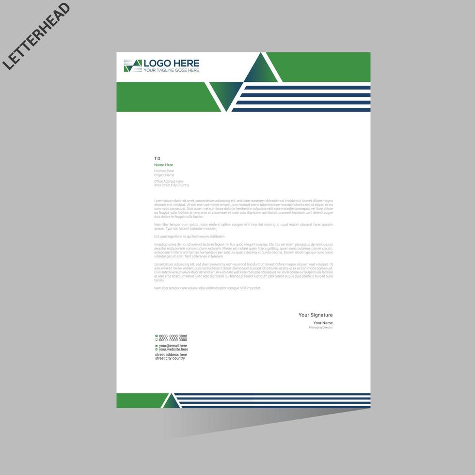 vector letterhead design for any company use