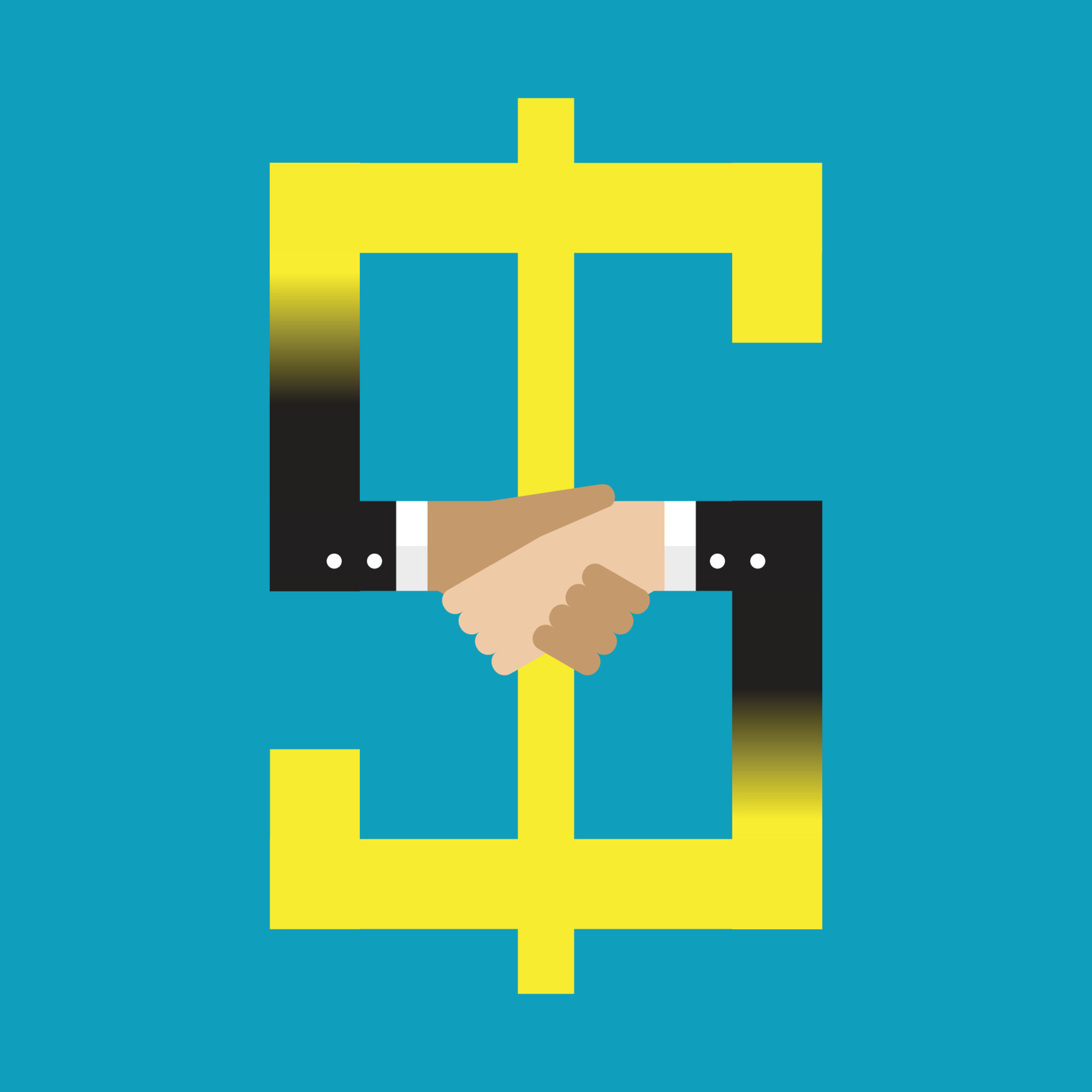 Businessmen work for a mutual benefit 5852350 Vector Art at Vecteezy