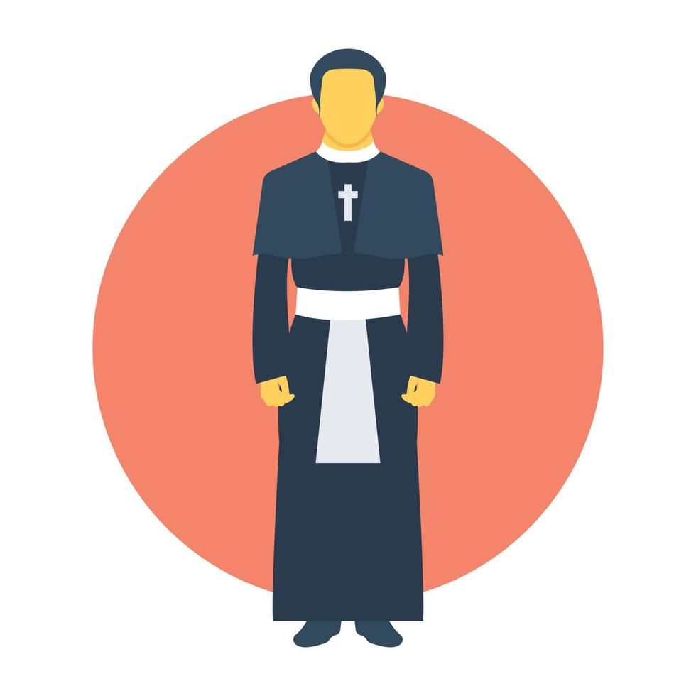 Trendy Priest Concepts vector