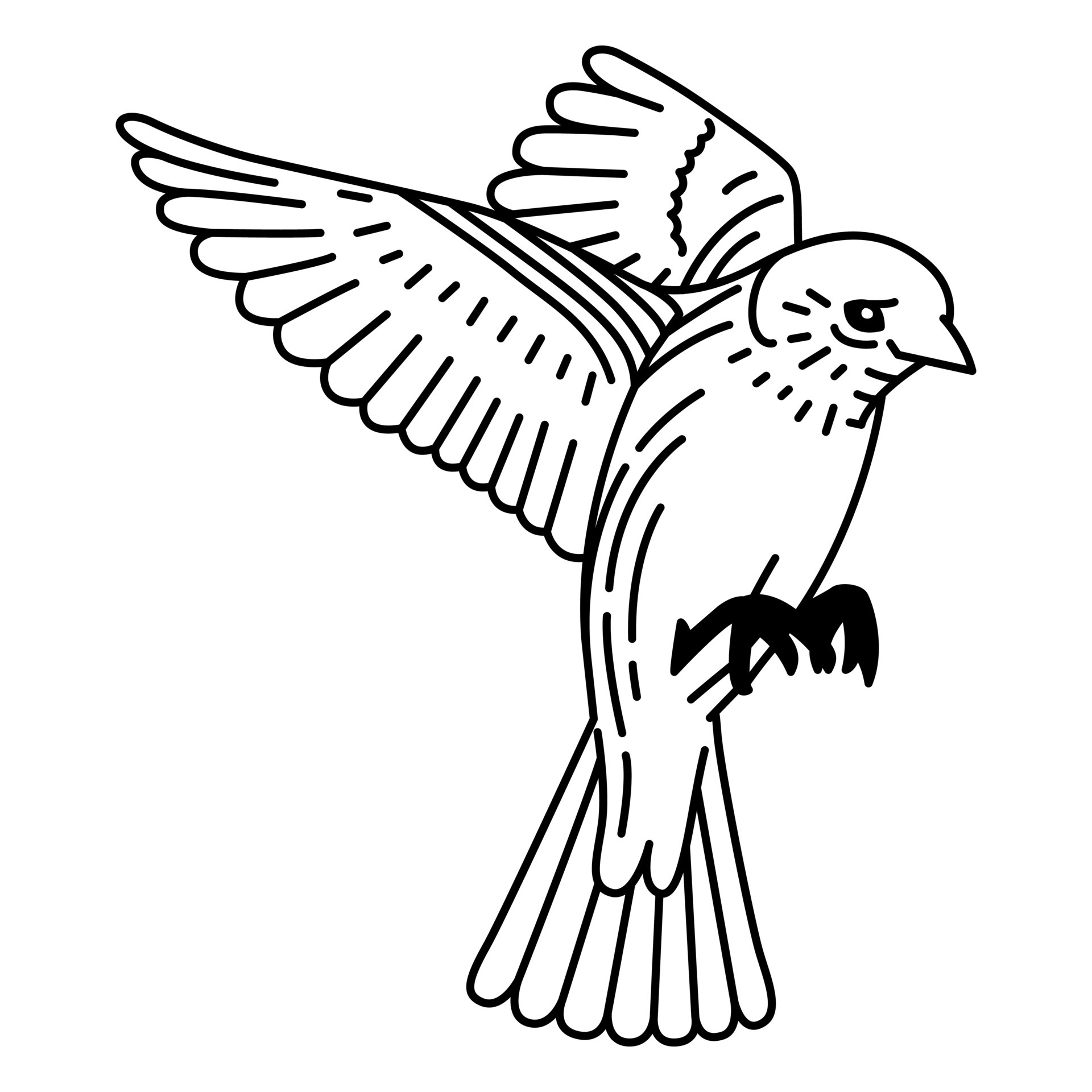 Bird Finch Stroke .eps 5852664 Vector Art at Vecteezy