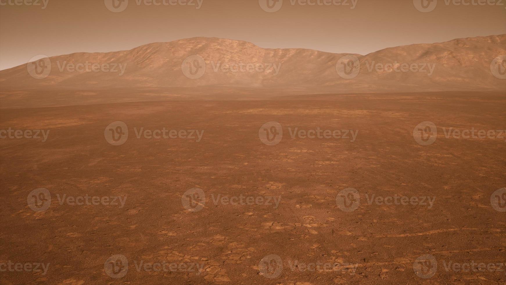 fantástico paisaje marciano en tonos naranja oxidado foto