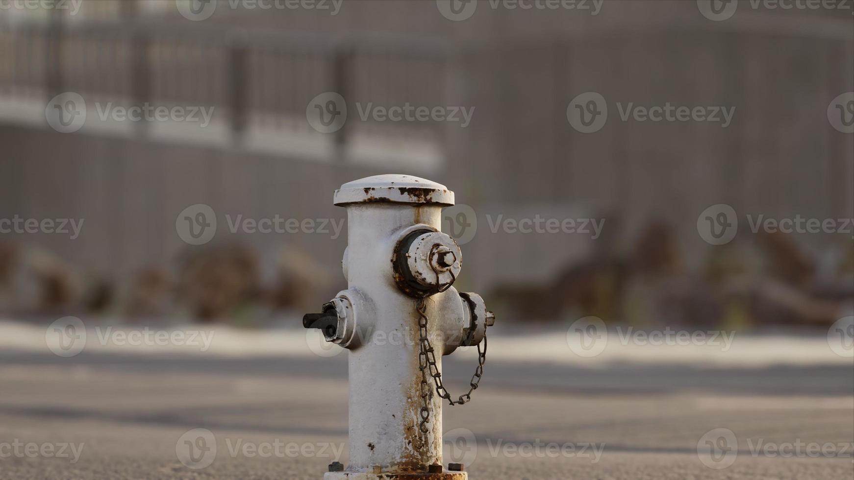 Rusty Fire Hydrant at sunny day photo