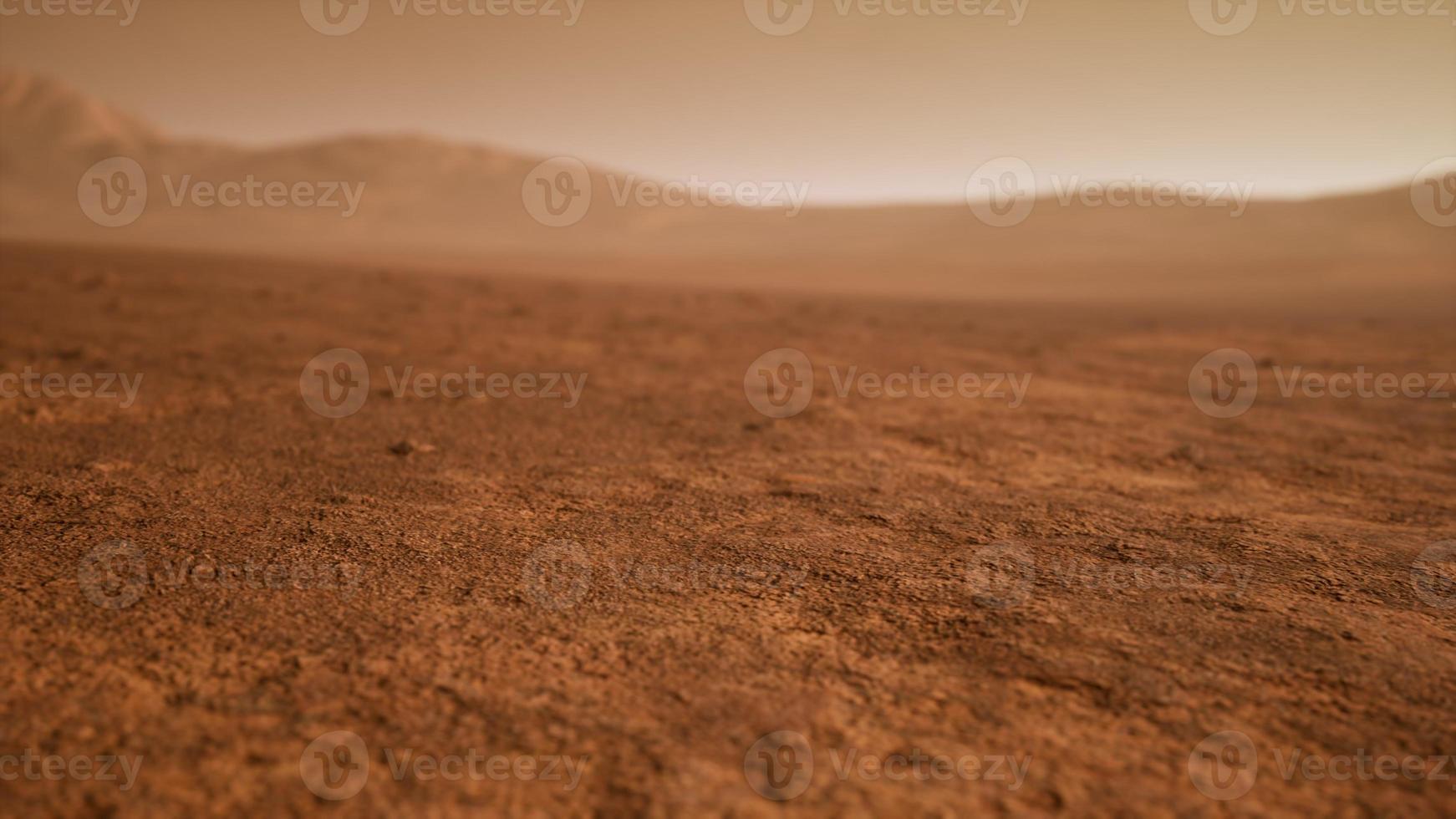 fantástico paisaje marciano en tonos naranja oxidado foto