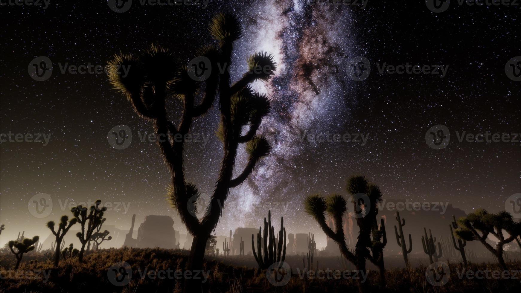 Hyperlapse in Death Valley National Park Desert Moonlit Under Galaxy Stars photo