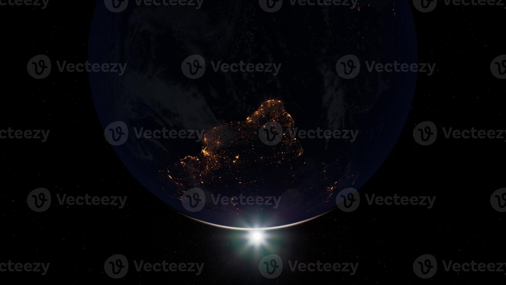 earth globe planet from space orbit photo