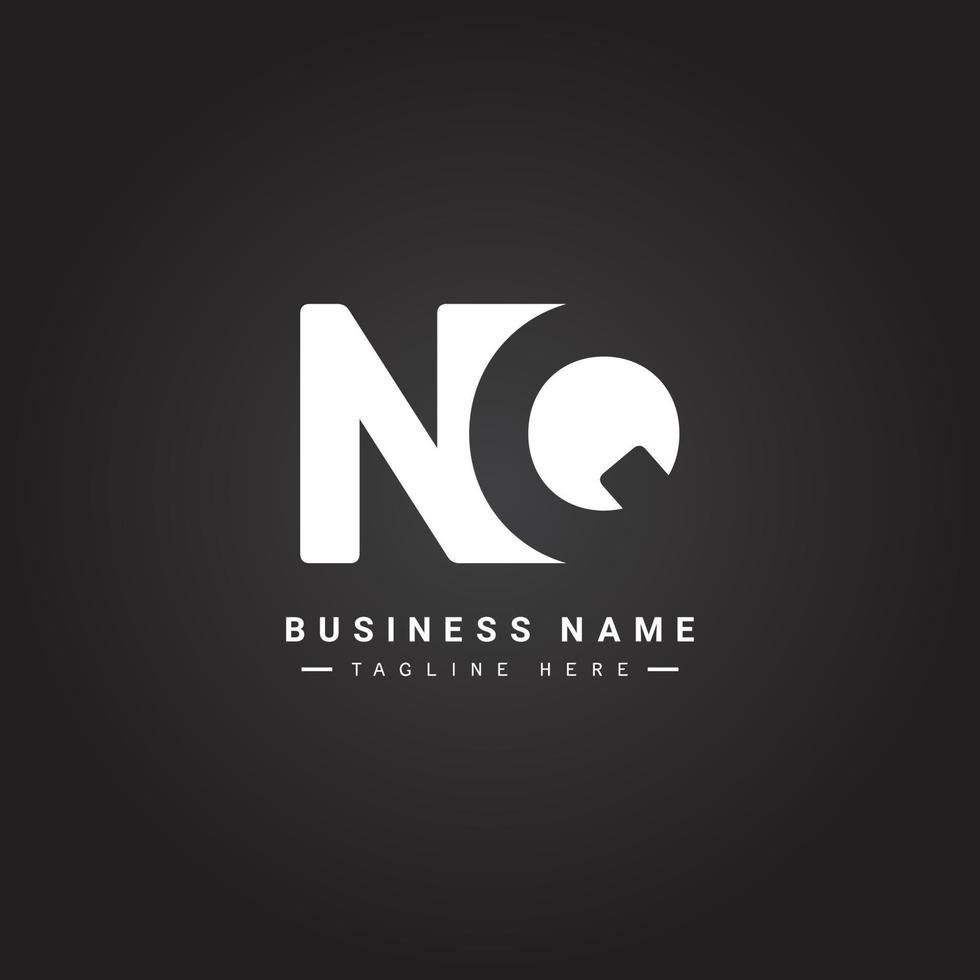 Initial Letter NQ Logo - Simple Alphabet Logo vector