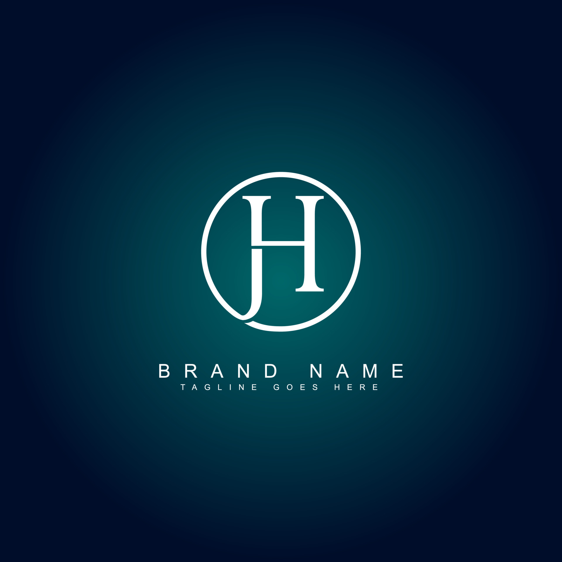 Initial Letter JH Logo - Simple Business Logo 5853864 Vector Art at ...