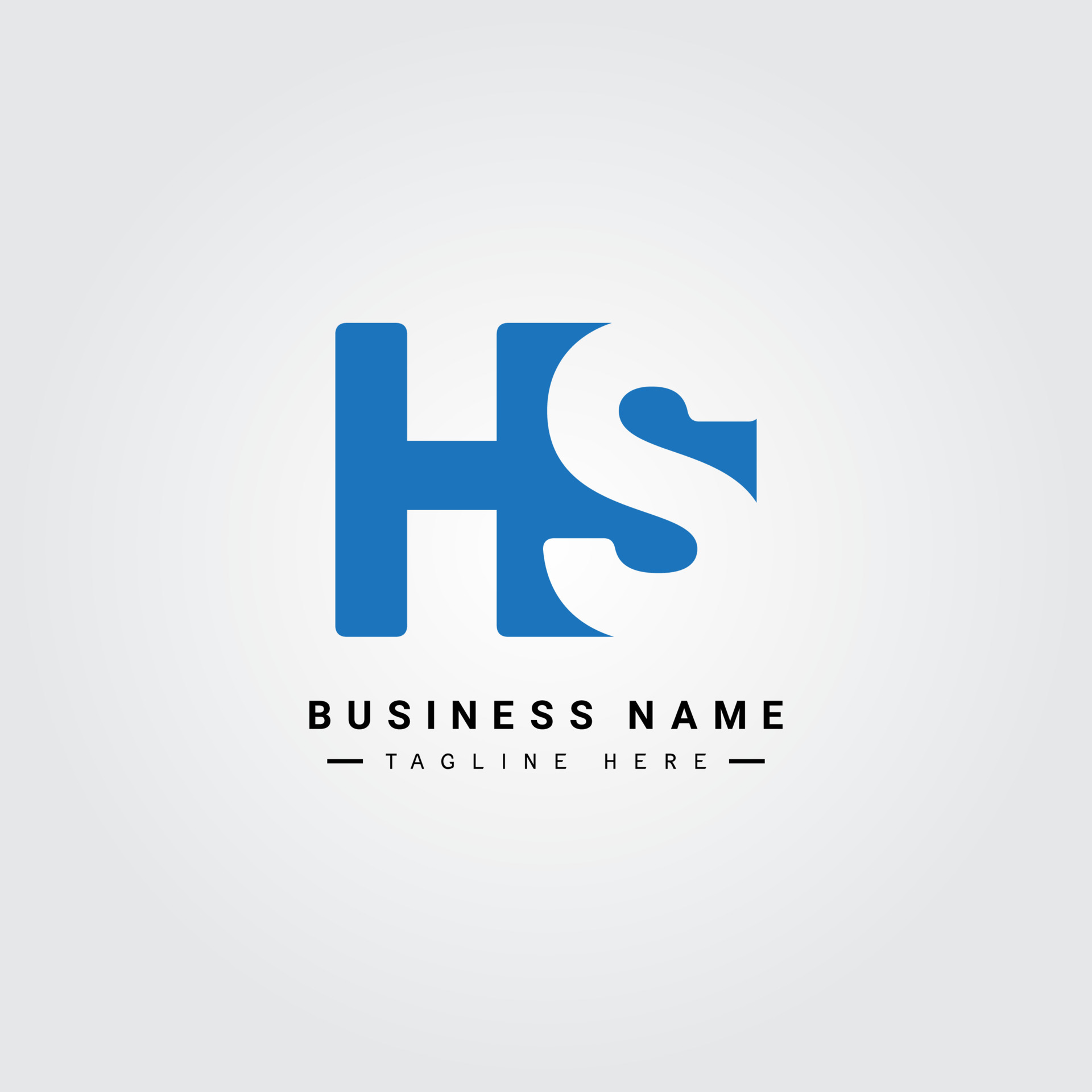 Initial Letter HS Logo - Minimal Business Logo 5853865 Vector Art ...