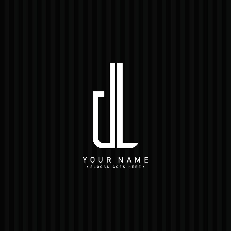 Initial Letter JL Logo - Minimal Business Logo for Alphabet J and L vector