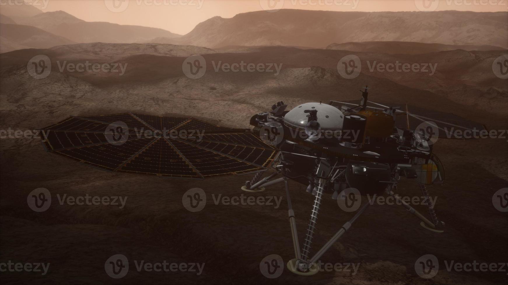 Insight Mars exploring the surface of red planet photo