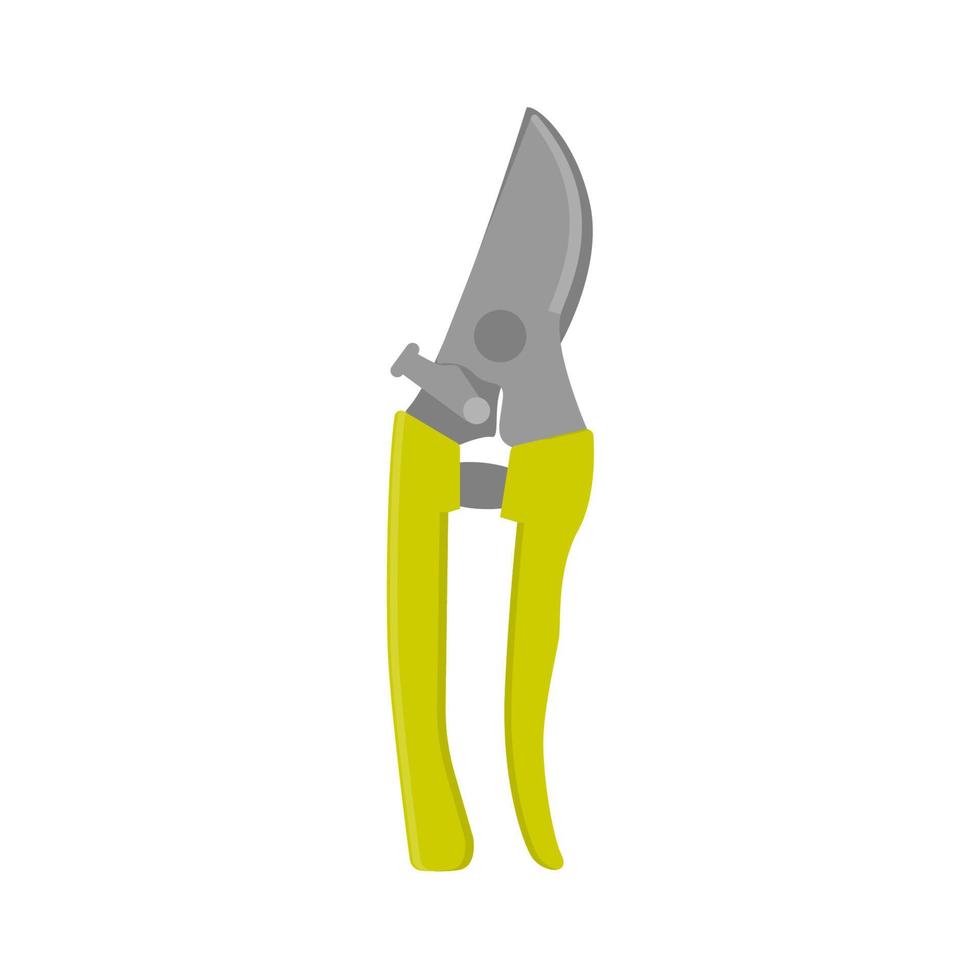 Garden shears. Secateurs. Garden tool trimmer in flat style. vector