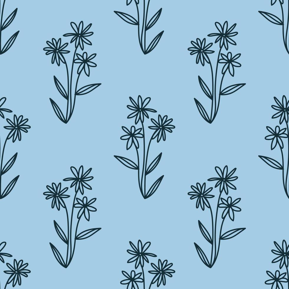 cute florals seamless pattern vector