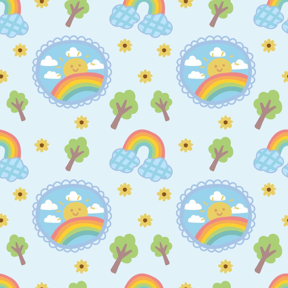 cute things seamless design colorful wallpaper vector