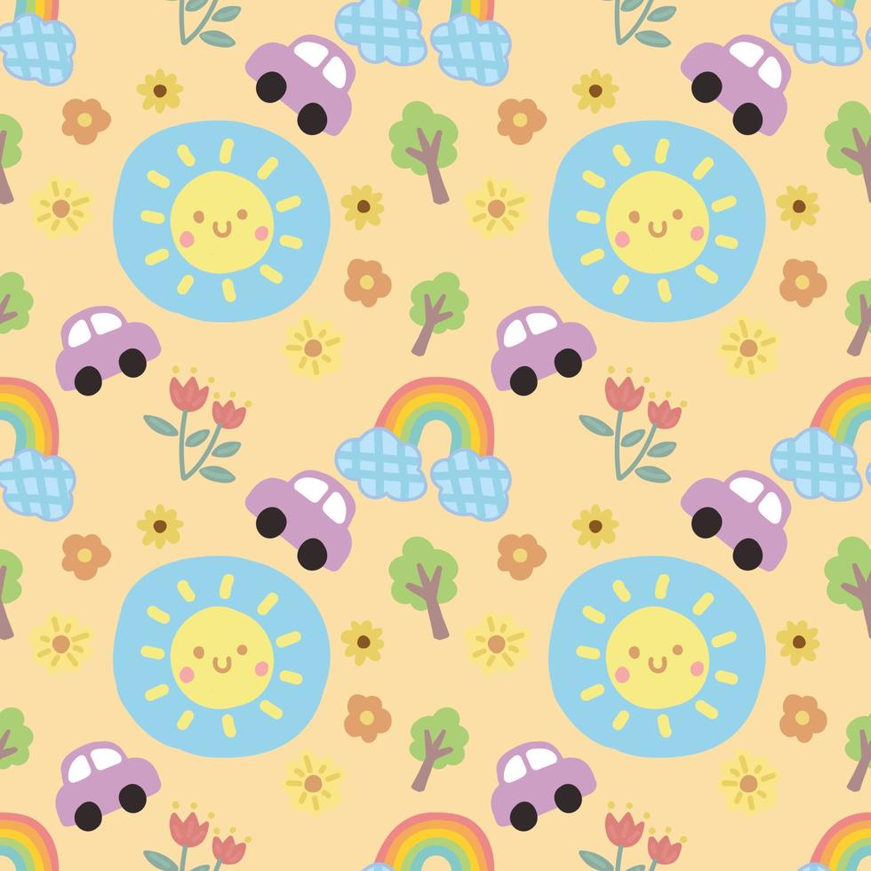 colorful wallpaper cute things seamless vector