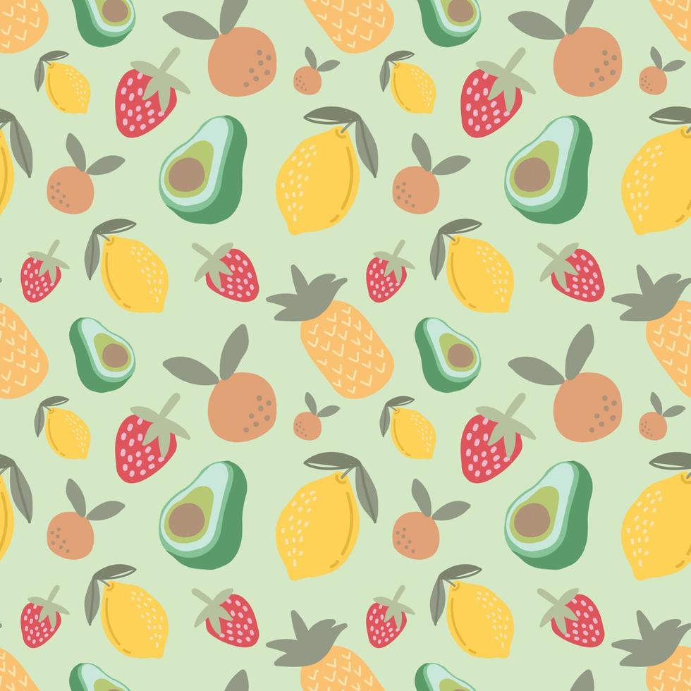 summer seamless cute elements design vector