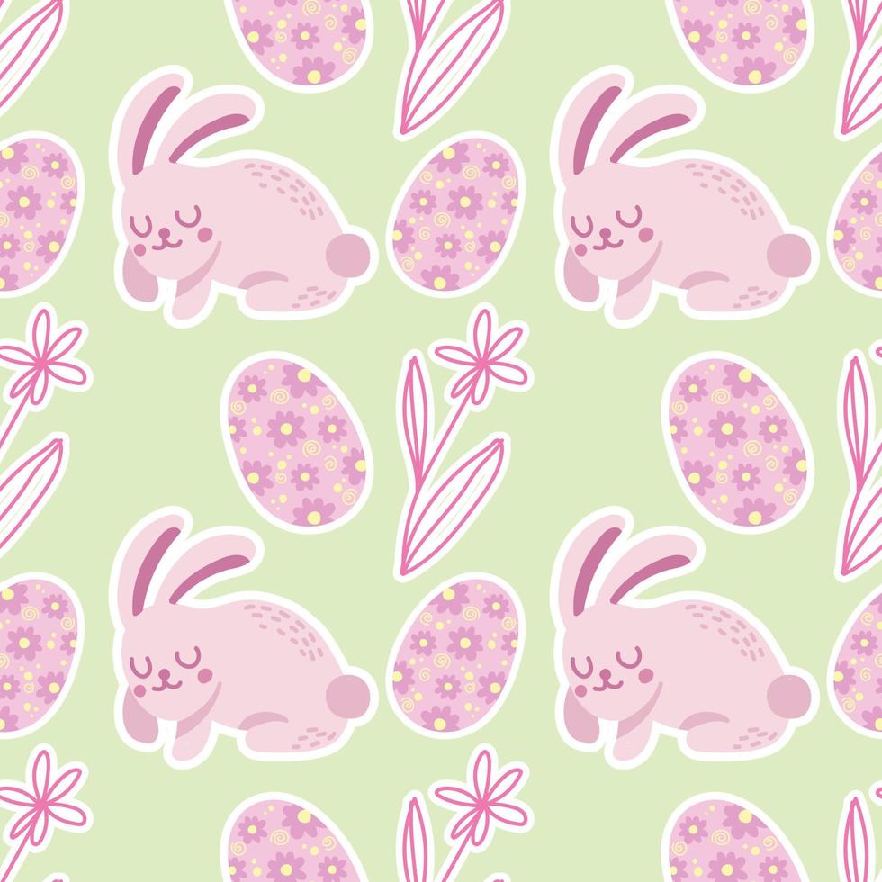 easter cute card or green seamless background textrue vector