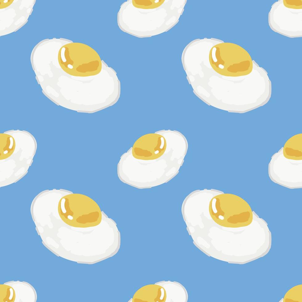 fried eggs cute things seamless design vector