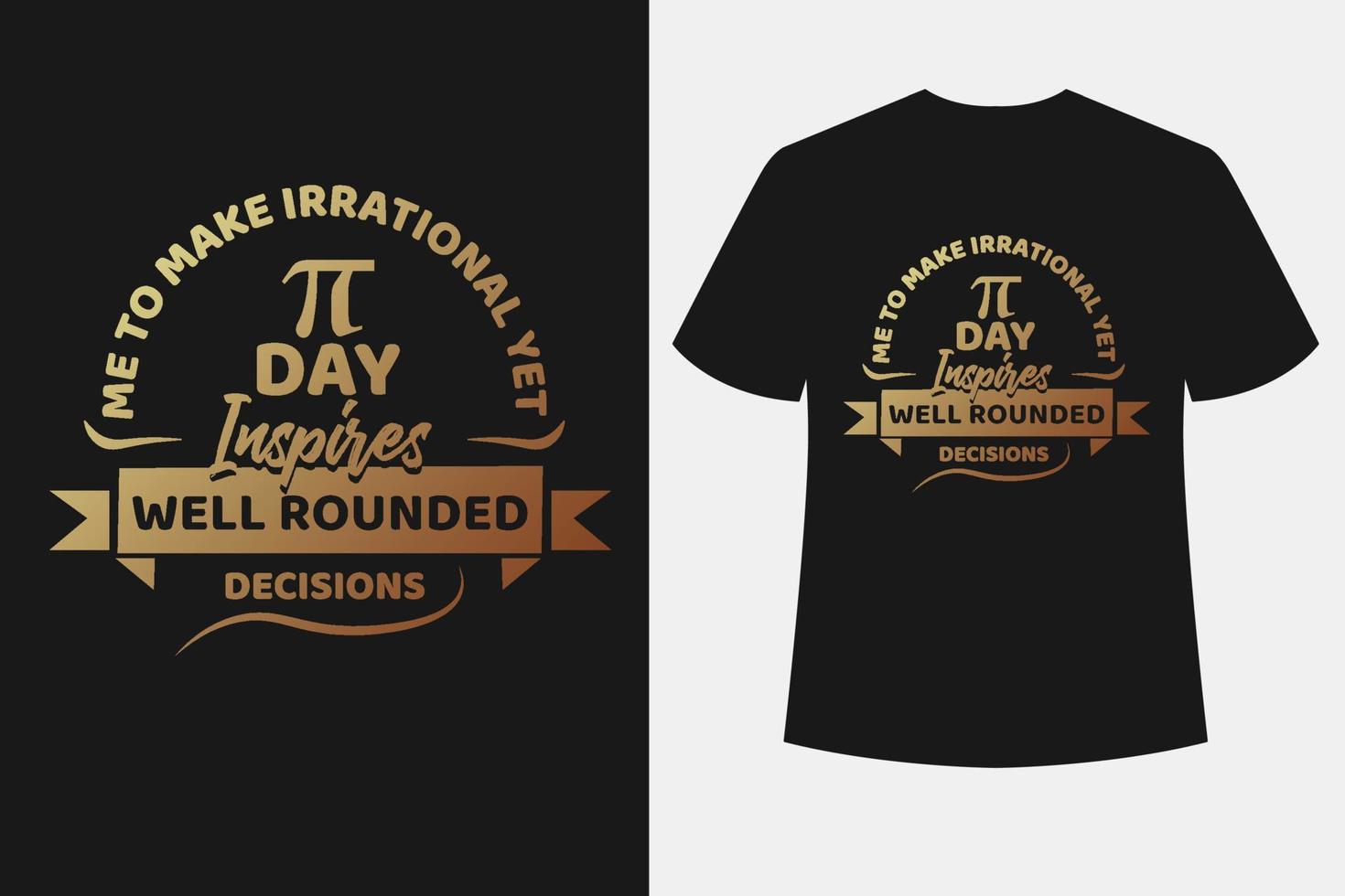 Pi Day T-shirt Design vector