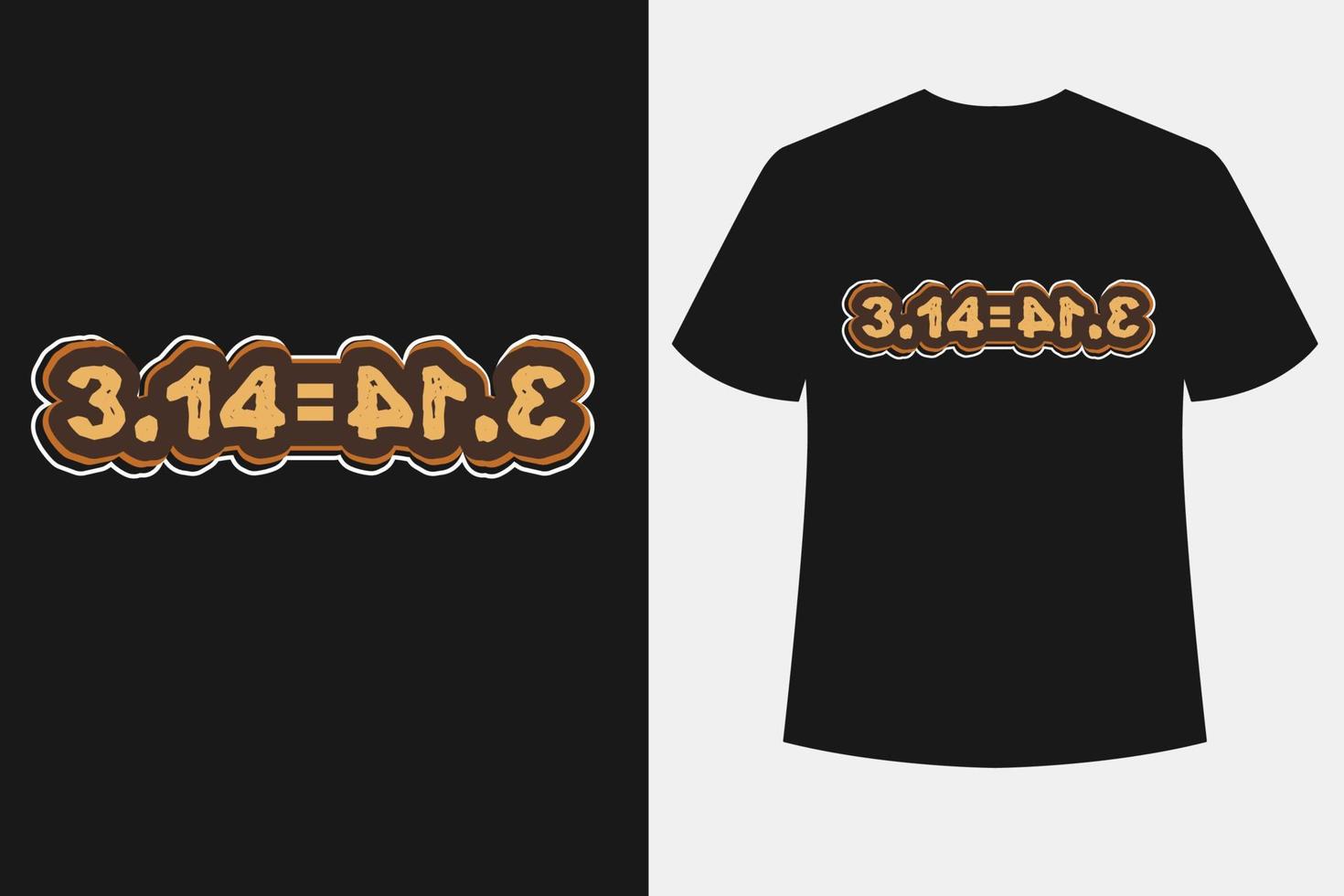 Pi Day T-shirt Design vector