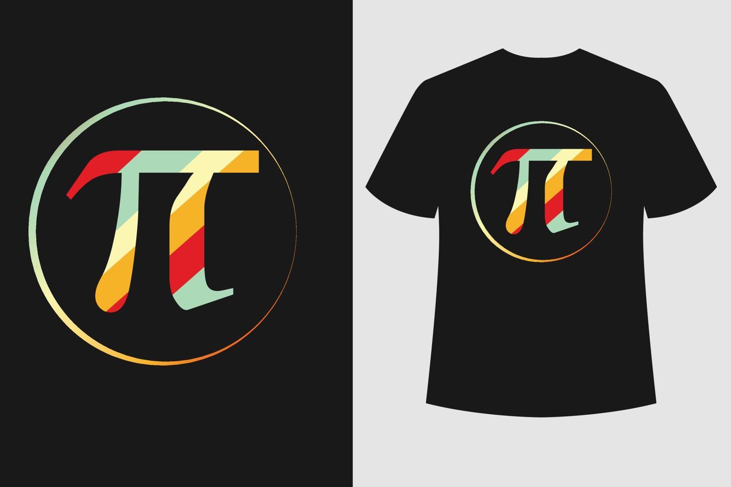 diseño de camiseta del día pi vector