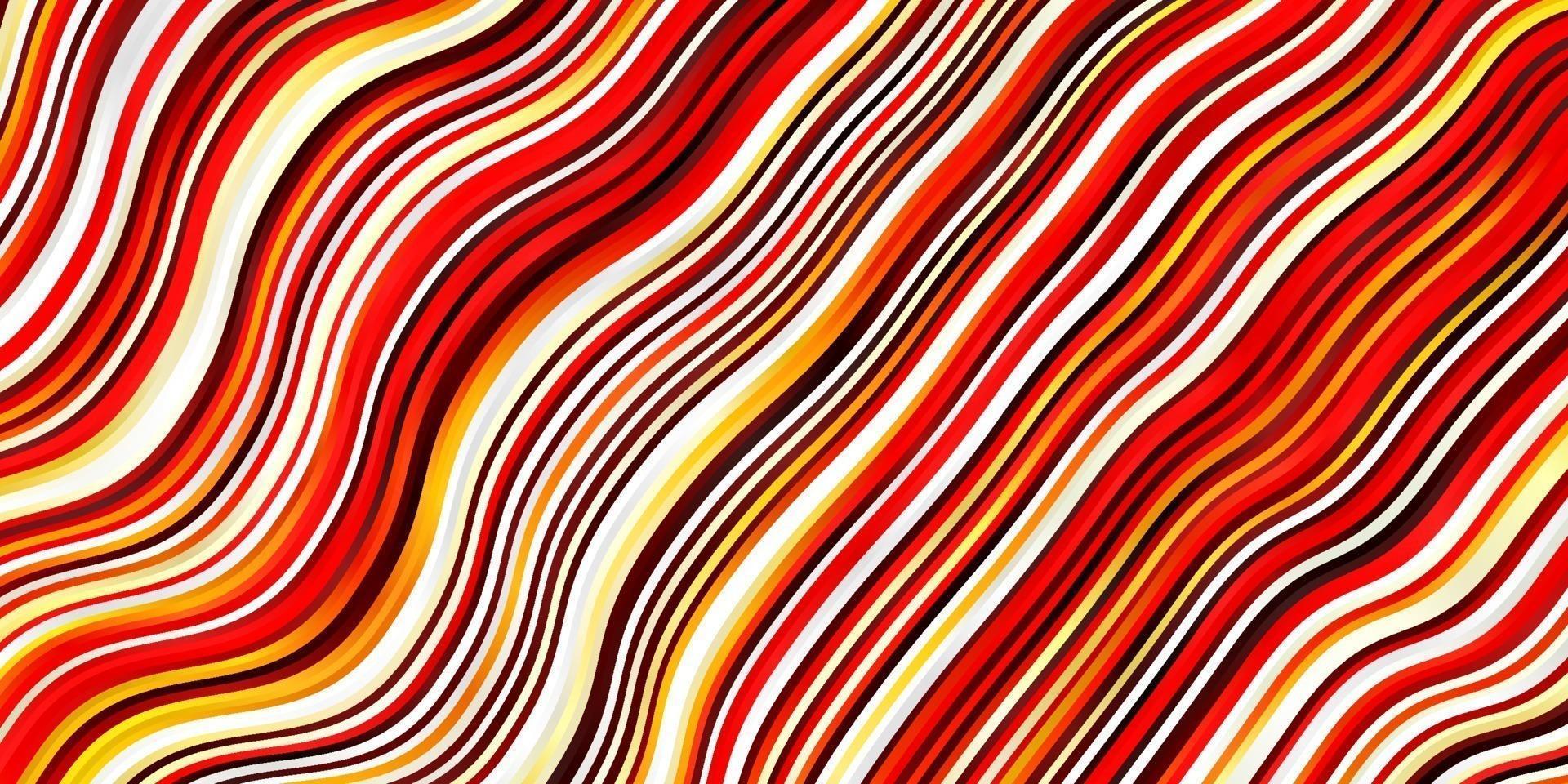 Light Orange vector background with bent lines.