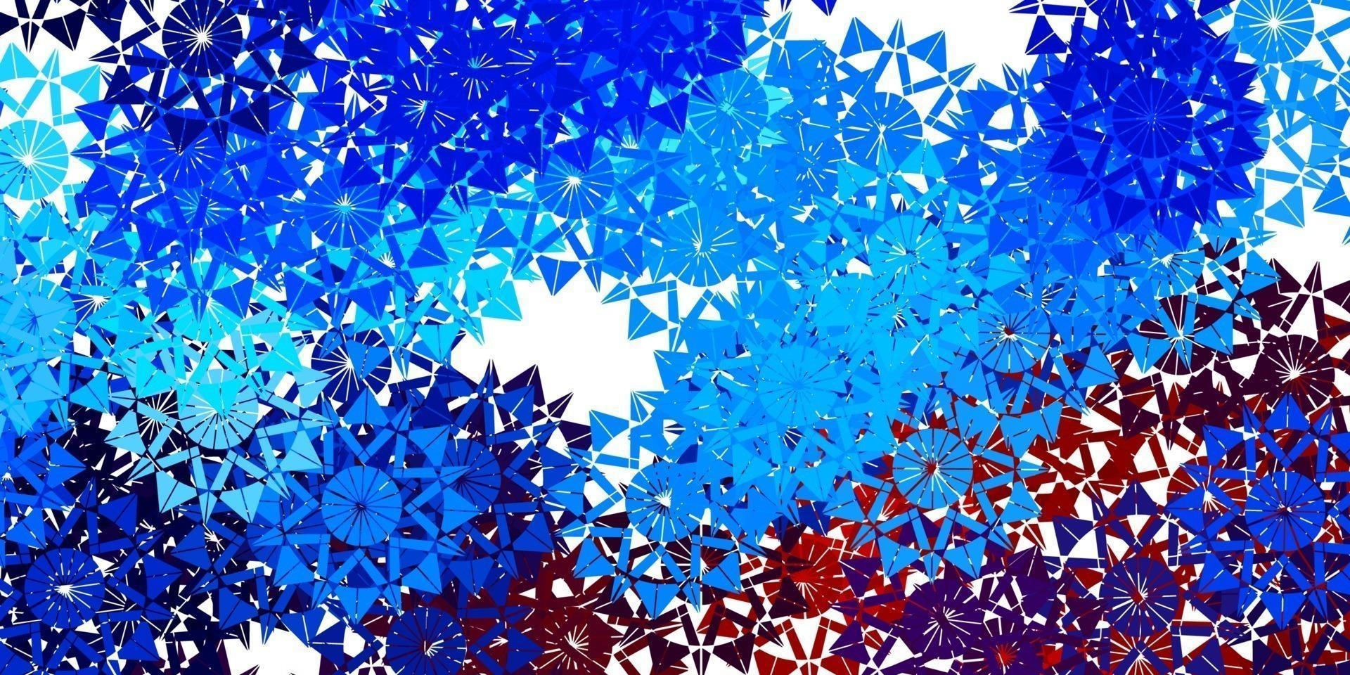 Light Blue, Red vector layout with beautiful snowflakes.