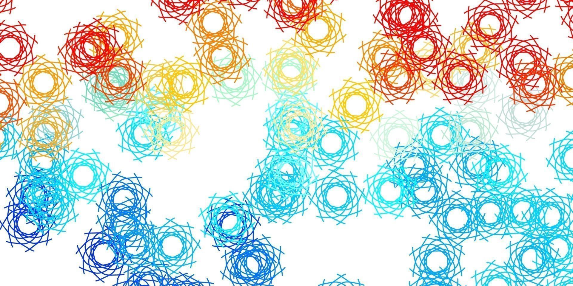 Light Blue, Red vector texture with memphis shapes.