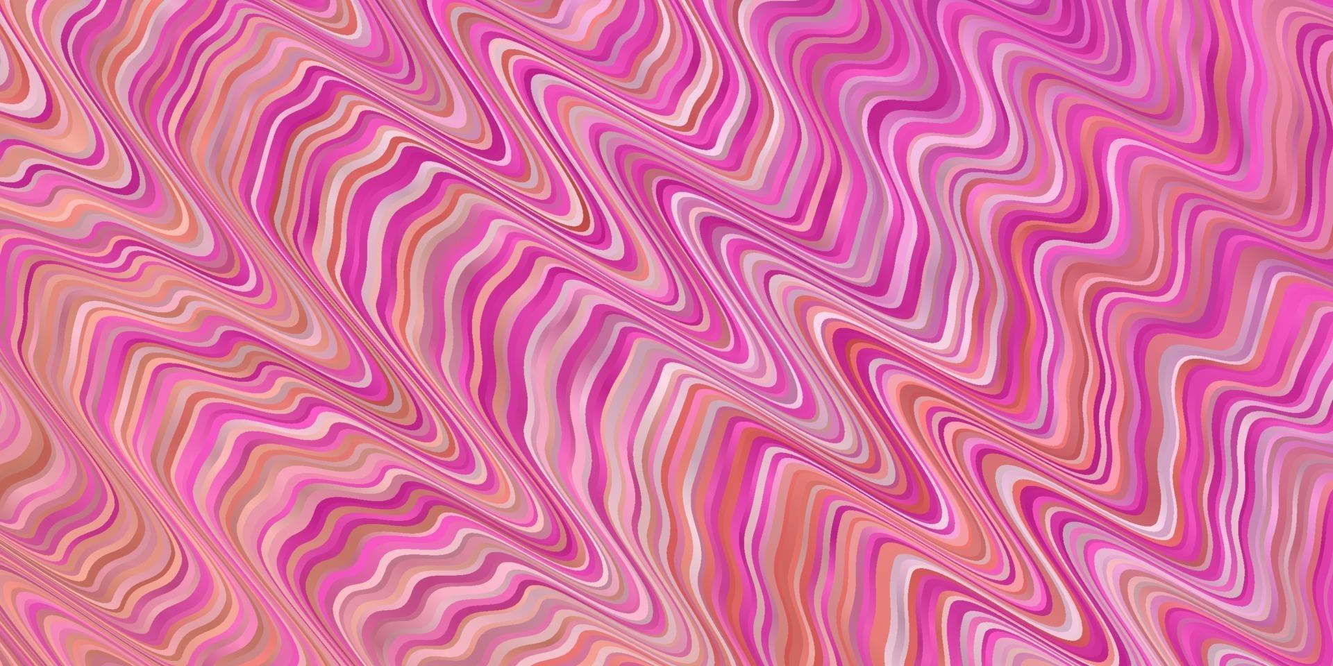 textura de vector rosa claro con curvas.