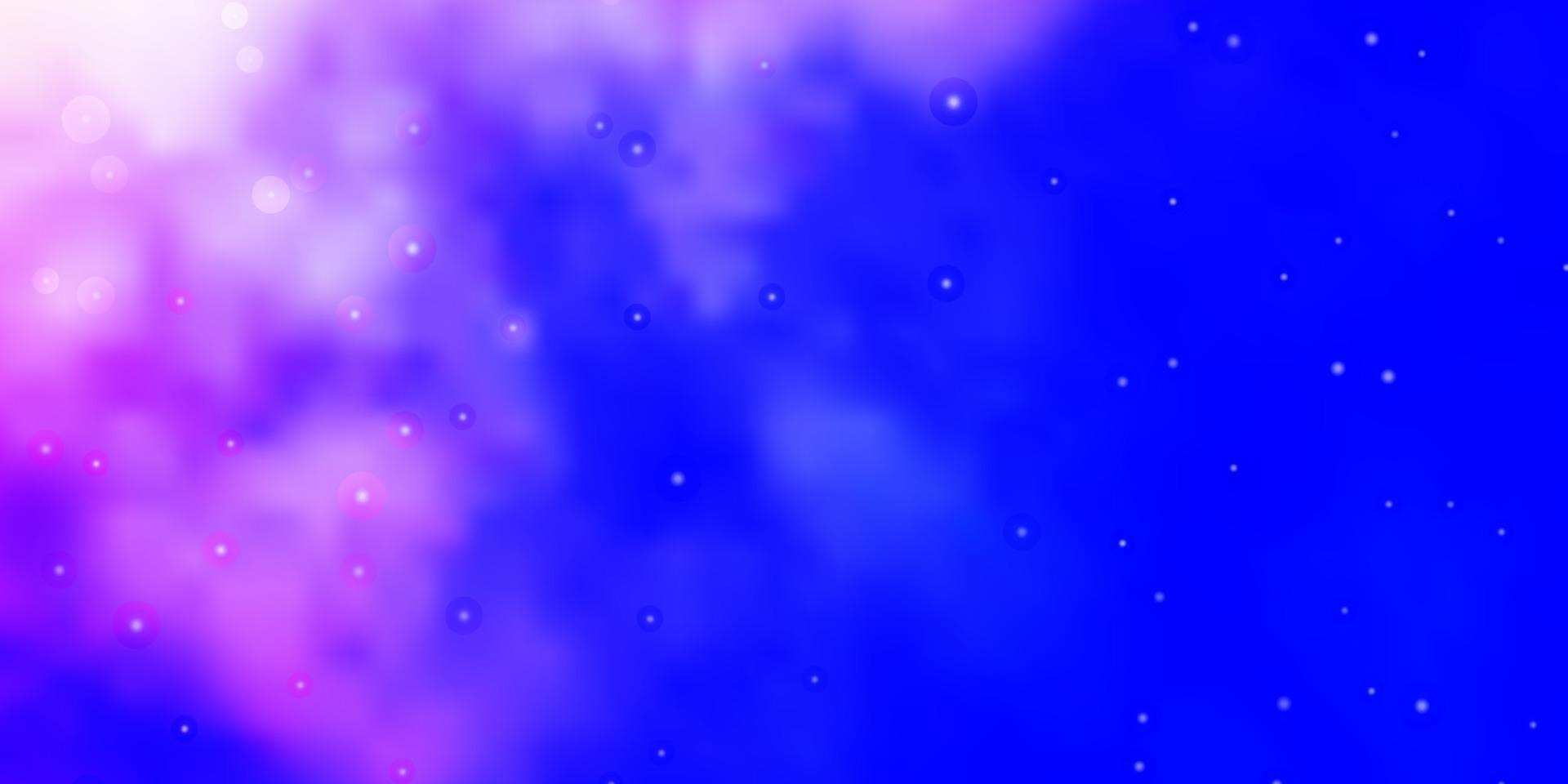 Fondo de vector de color rosa claro, azul con estrellas de colores.