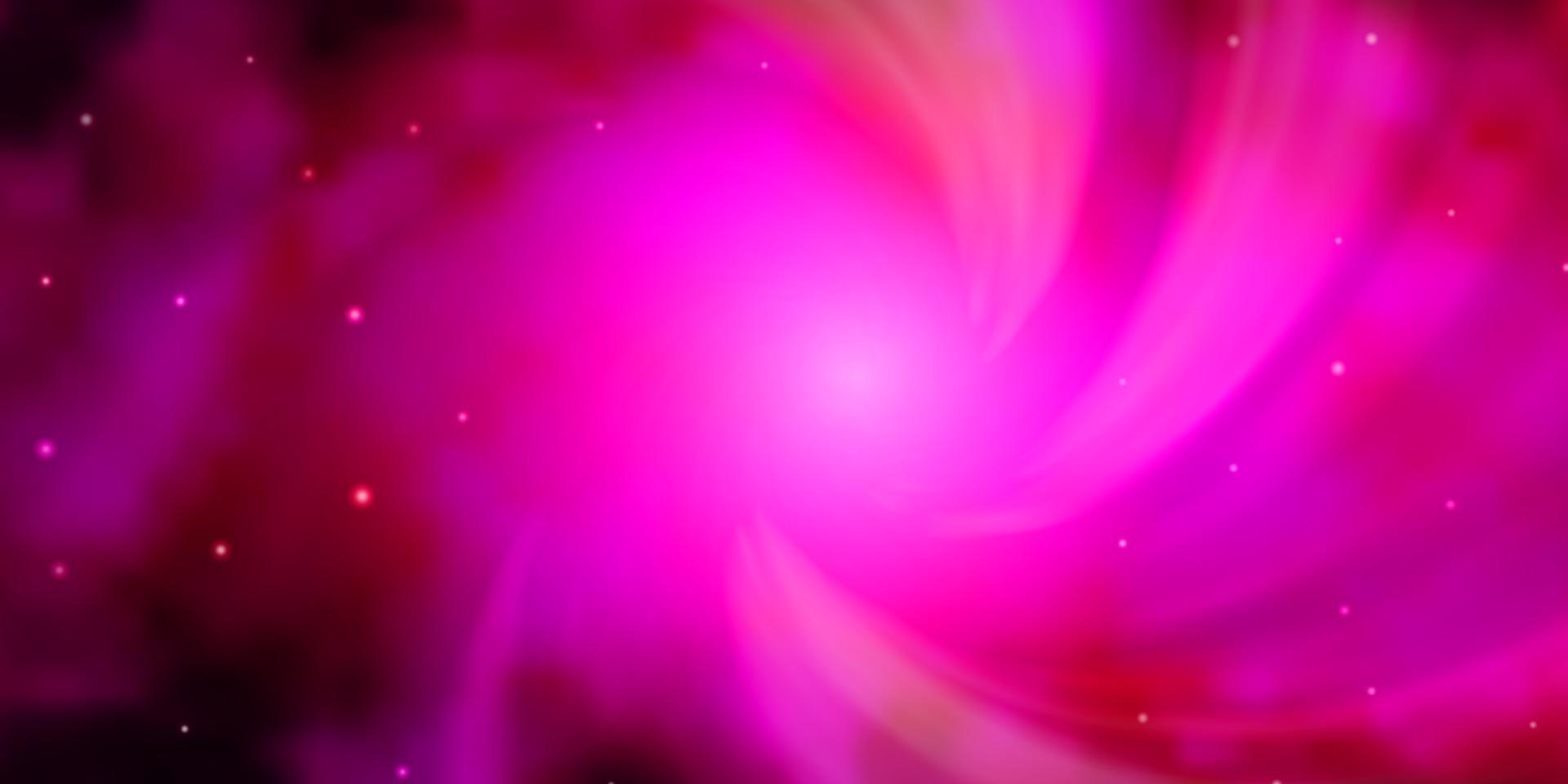 patrón de vector de color rosa oscuro con estrellas abstractas.