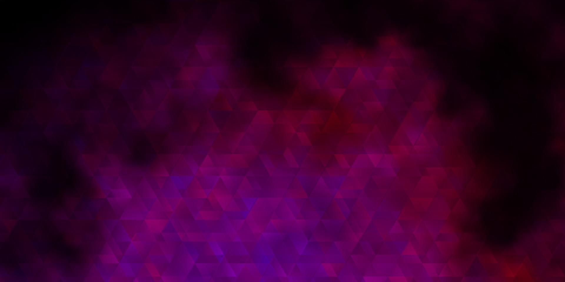 Dark Pink vector texture with lines, triangles.