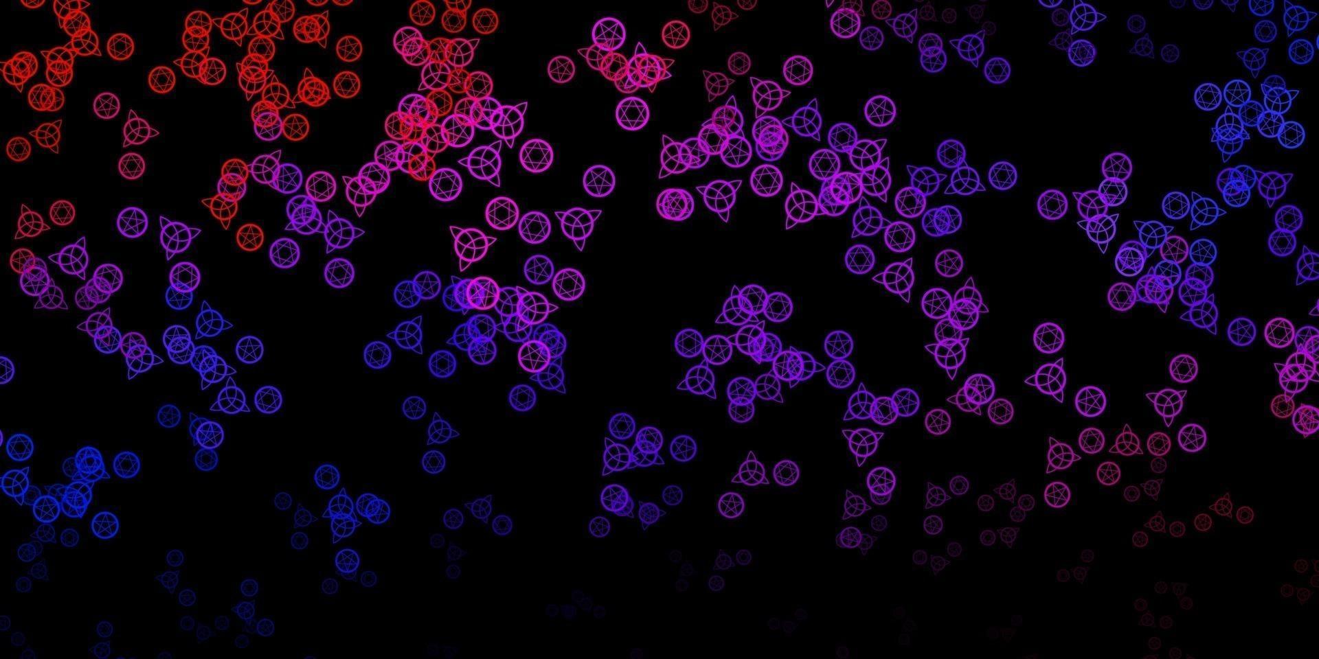 Dark Blue, Red vector texture with religion symbols.