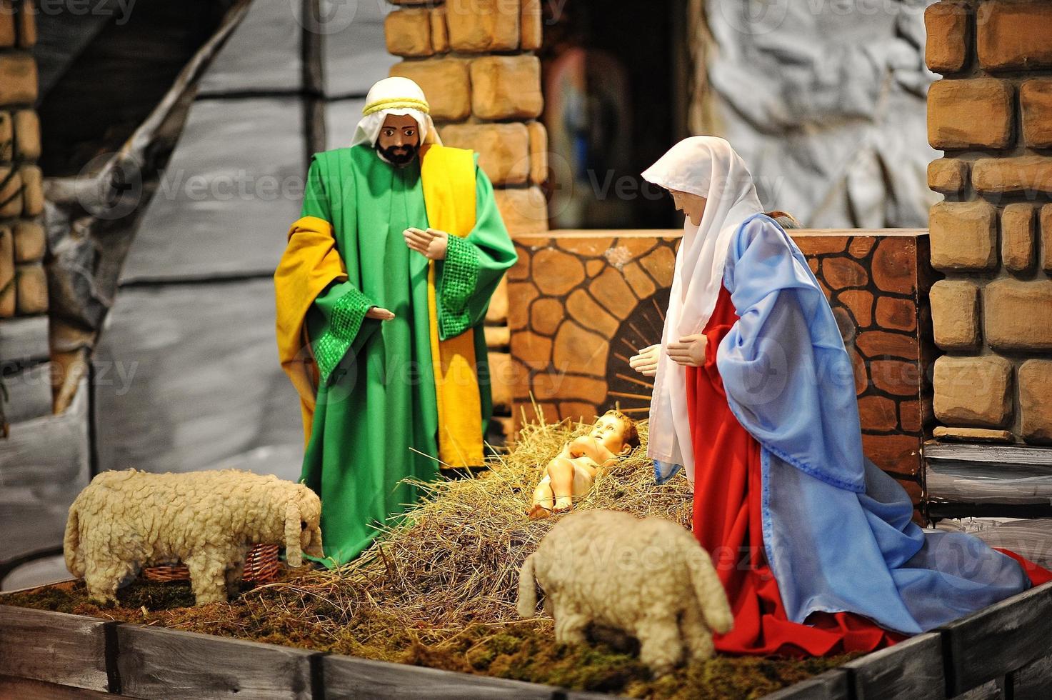 Christmas nativity crib sets photo