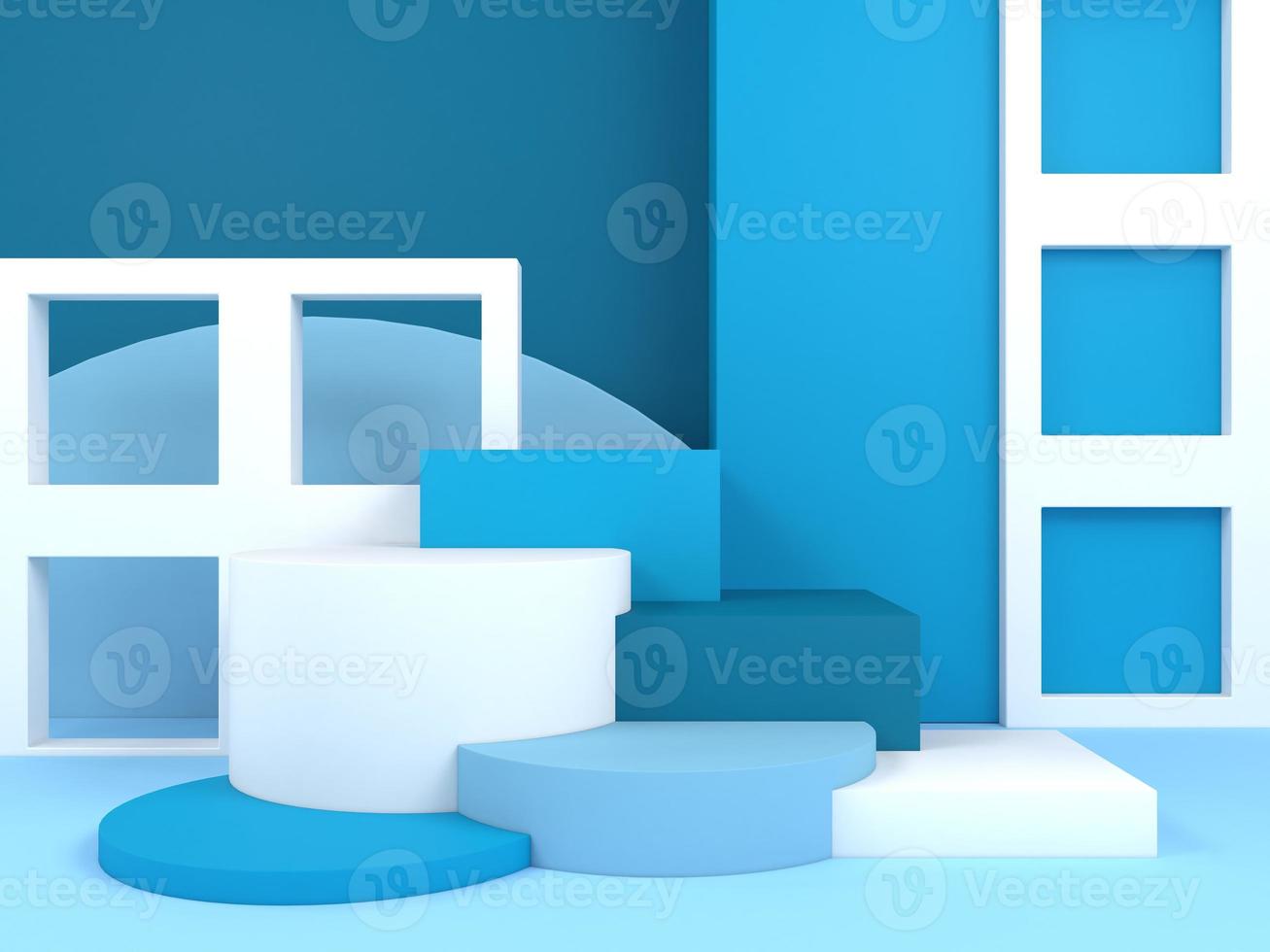 Minimal geometric podium background for product presentation 3d rendering illustration photo