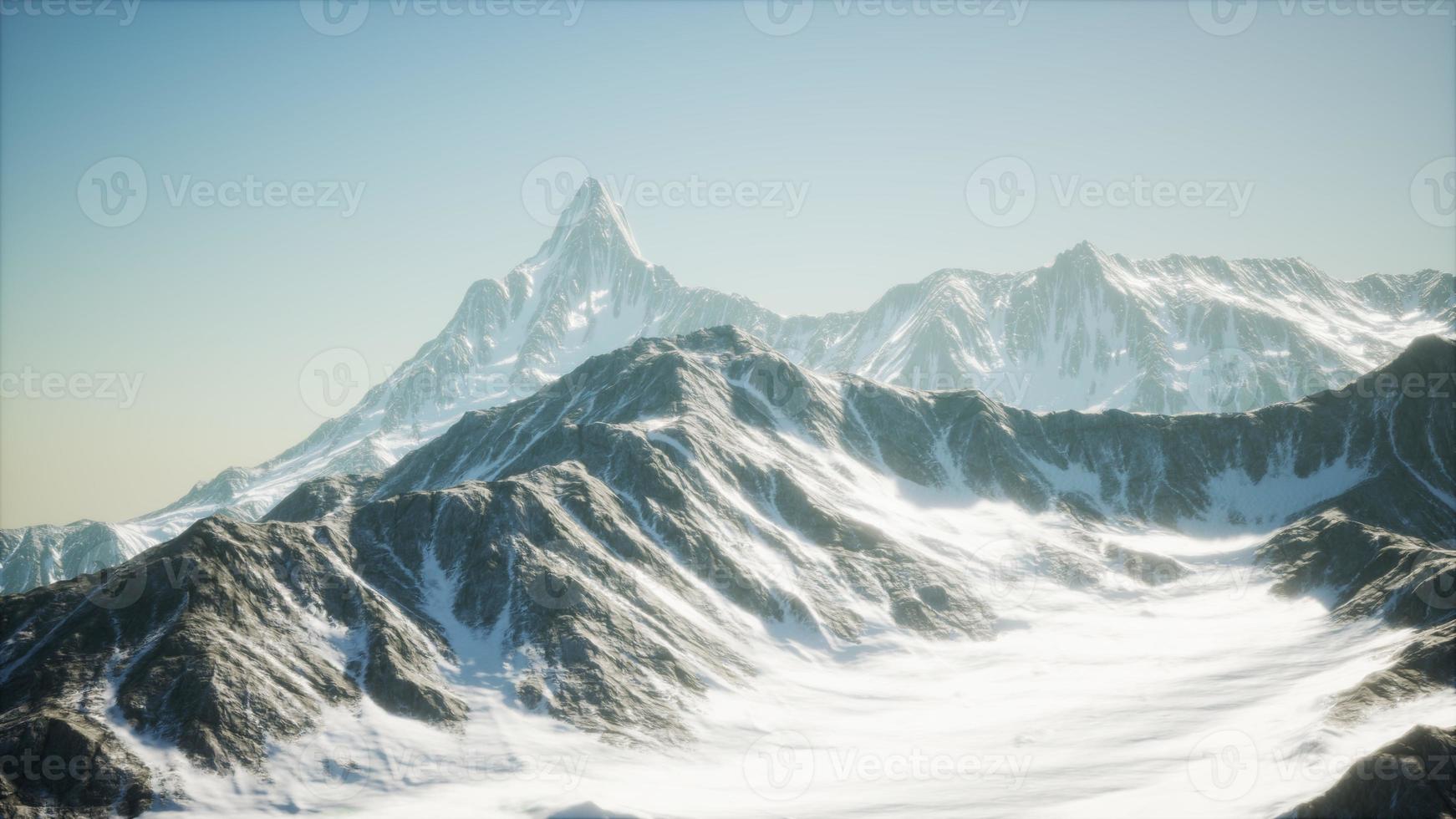 Paisaje aéreo de montaña de 8k en altura. foto