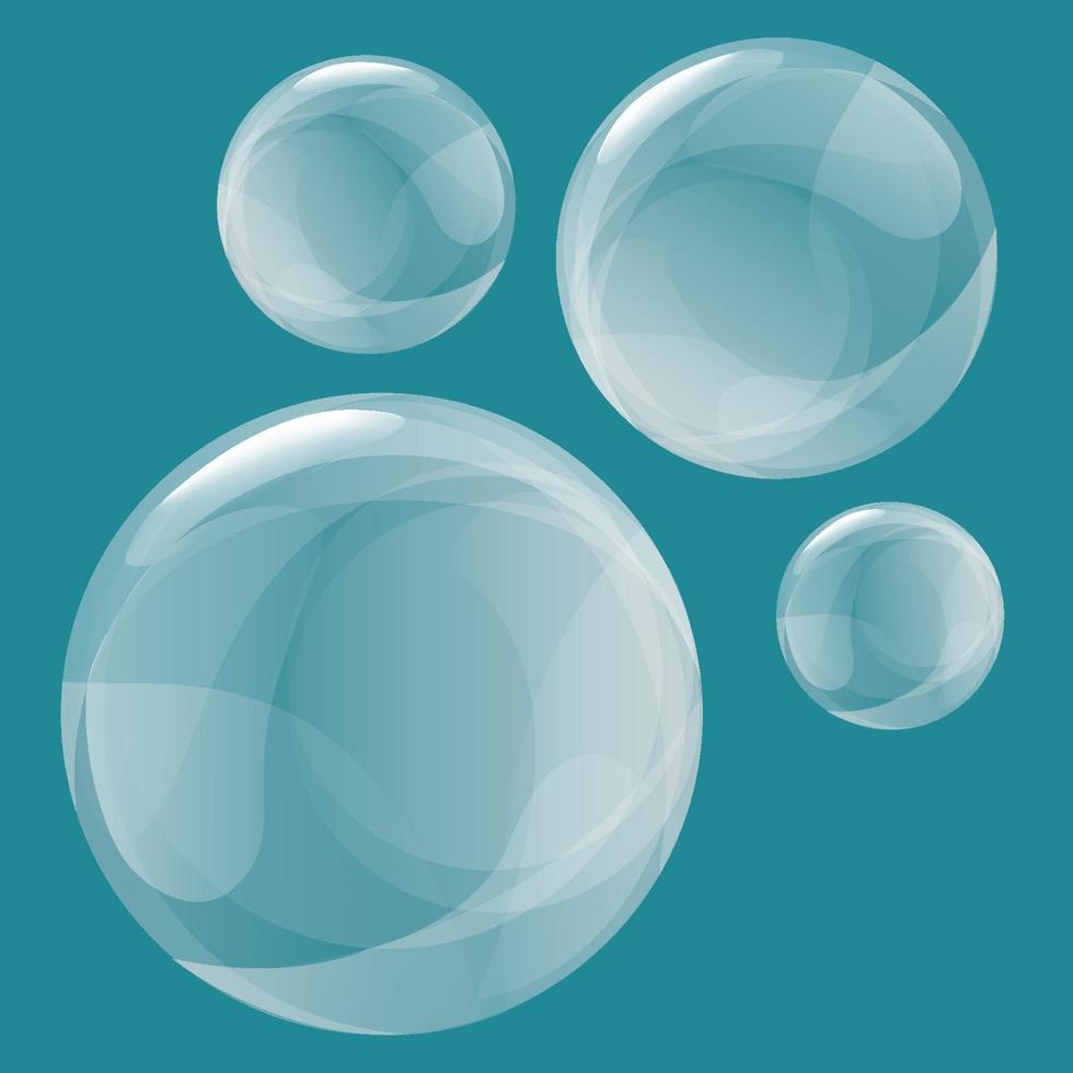 realistic soap bubbles vector