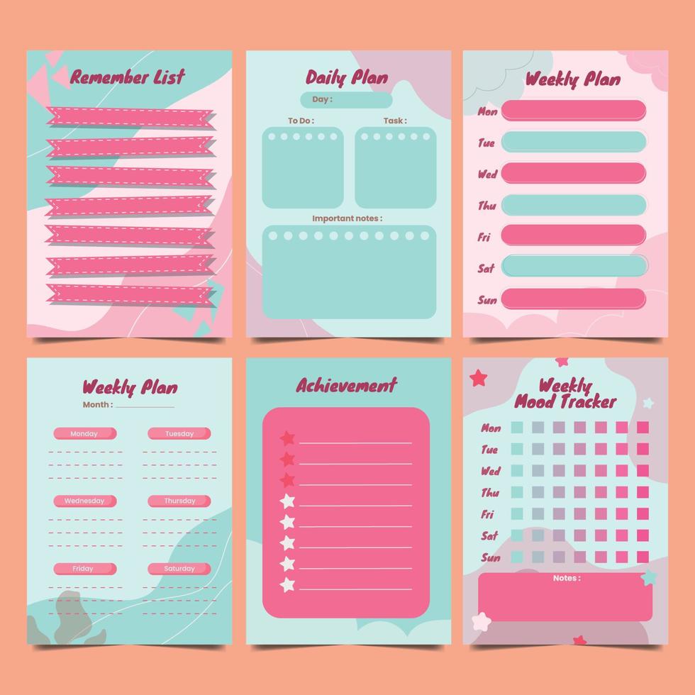 Cute Journal Template vector