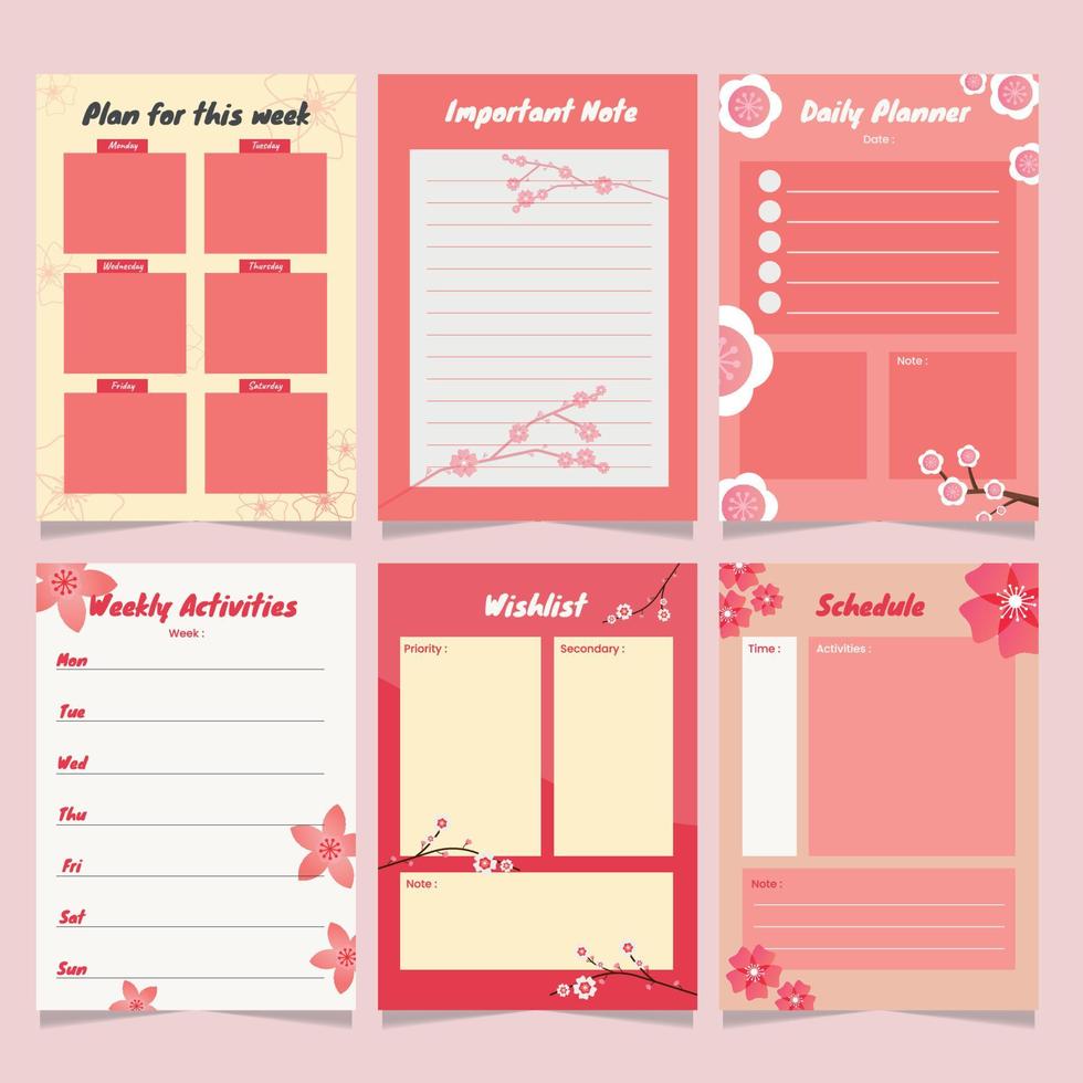 Cherry Blossom Journal vector