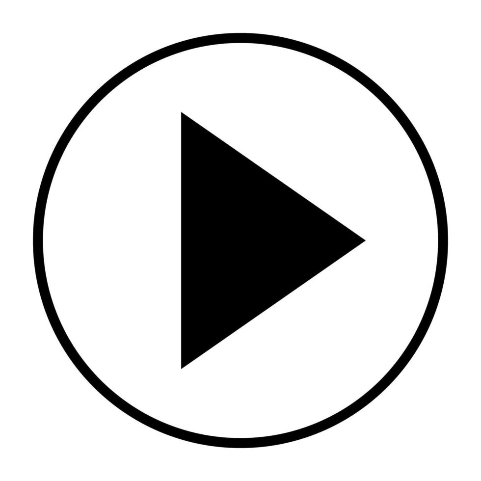 inspiración de vector de diseño plano de símbolo de icono de reproductor multimedia. diseño de estilo vectorial de símbolo de icono de reproducción. icono de play elemento basico recursos graficos