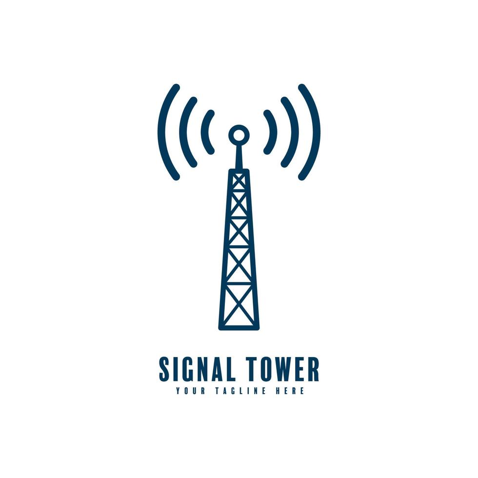 signal tower silhouette vector