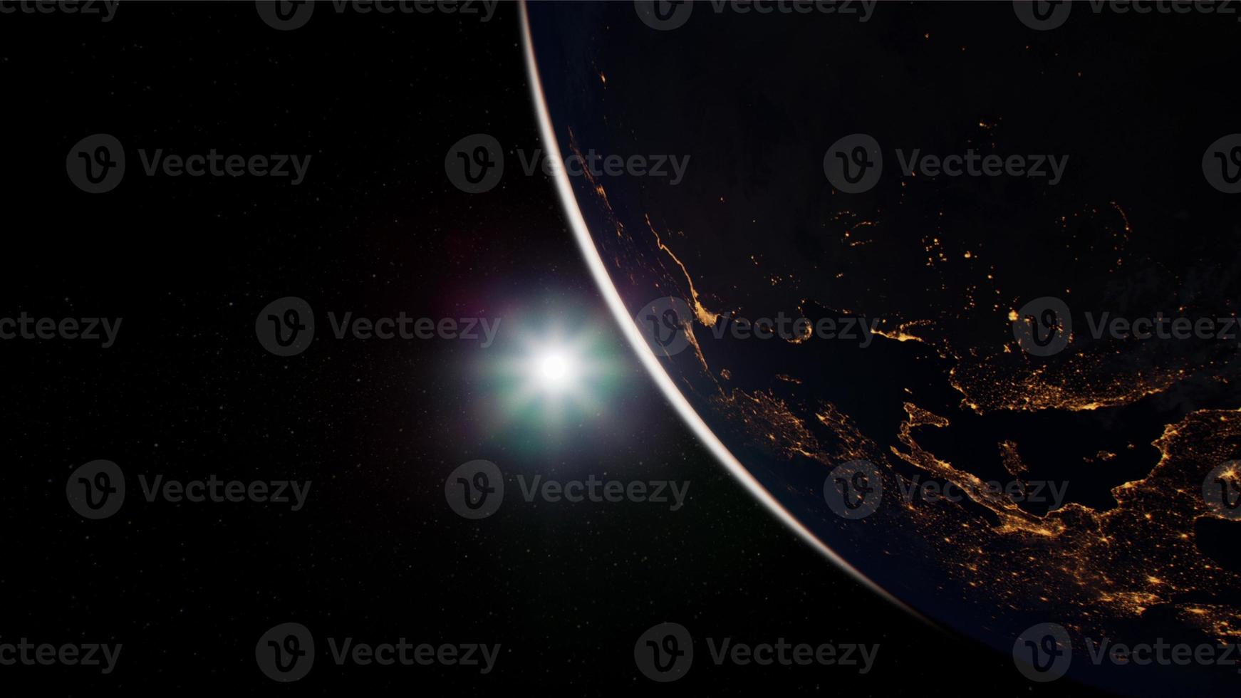 earth globe planet from space orbit photo