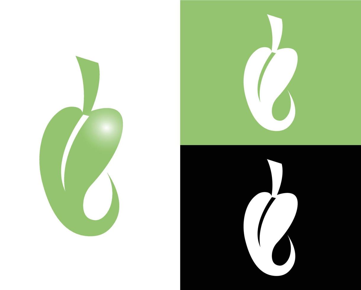 icono de logotipo vegetal sobre fondo blanco vector