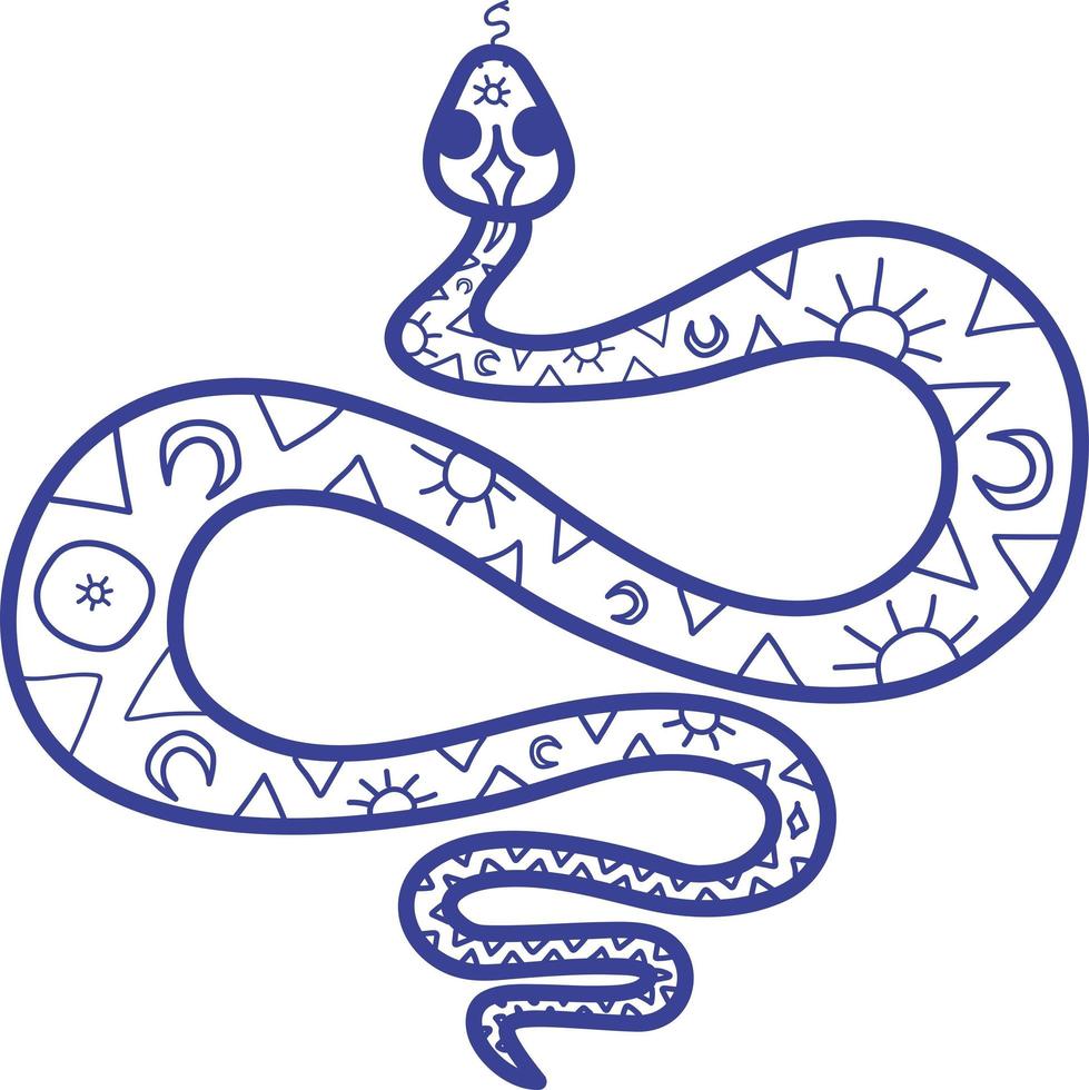 serpiente kundalini en estilo esotérico vector