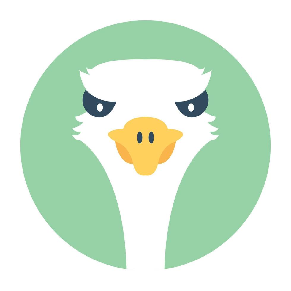 Trendy Ostrich Concepts vector